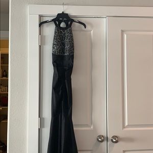 Black mermaid style gown